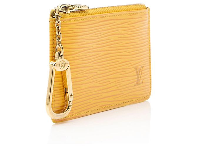 Portachiavi Louis Vuitton Vintage in pelle Epi Giallo - vista 2