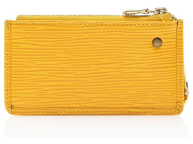 Portachiavi Louis Vuitton Vintage in pelle Epi Giallo - vista 3