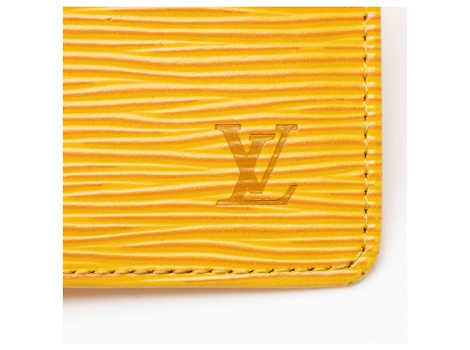 Portachiavi Louis Vuitton Vintage in pelle Epi Giallo - vista 7