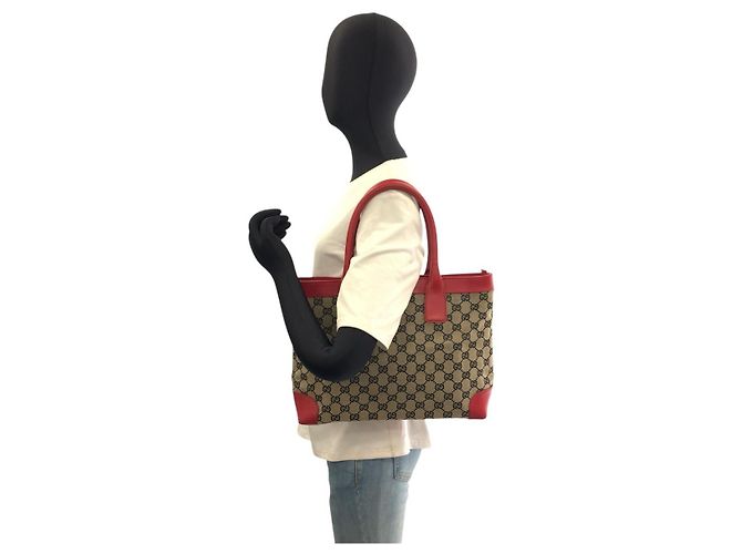 Borsa Tote Gucci GG Canvas Multicolore - vista 6