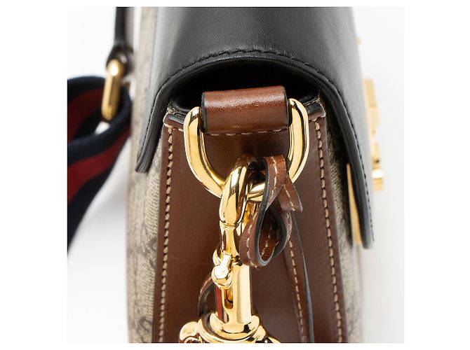 Gucci GG Supreme Padlock Saddle Schultertasche Medium Schwarz - Ansicht 10