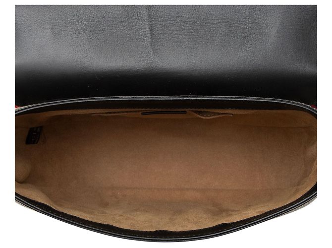 Gucci GG Supreme Padlock Saddle Schultertasche Medium Schwarz - Ansicht 7