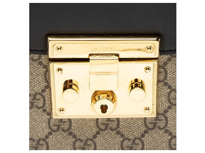Gucci GG Supreme Padlock Saddle Schultertasche Medium Schwarz - Ansicht 9