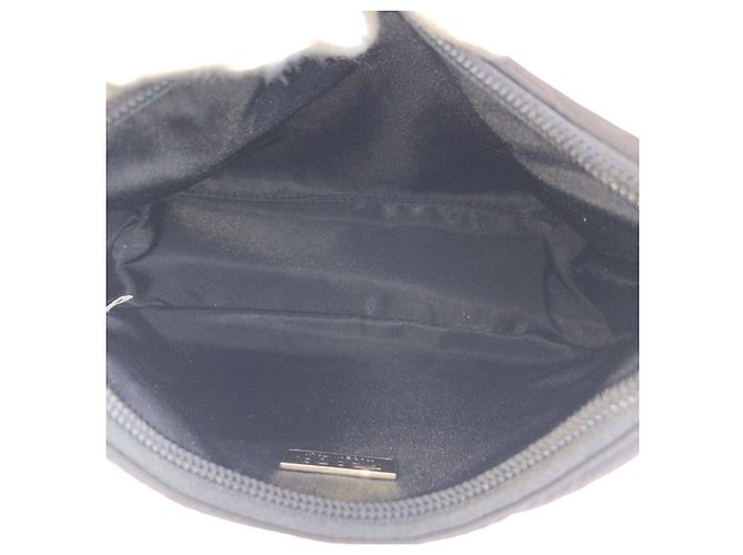 Borsa Hobo Prada Tessuto con logo triangolare Nero - vista 7