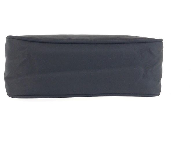 Borsa Hobo Prada Tessuto con logo triangolare Nero - vista 9