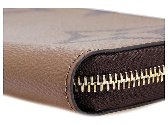 Cartera Larga Louis Vuitton Monogram Giant Reverse Castaño - vista 6