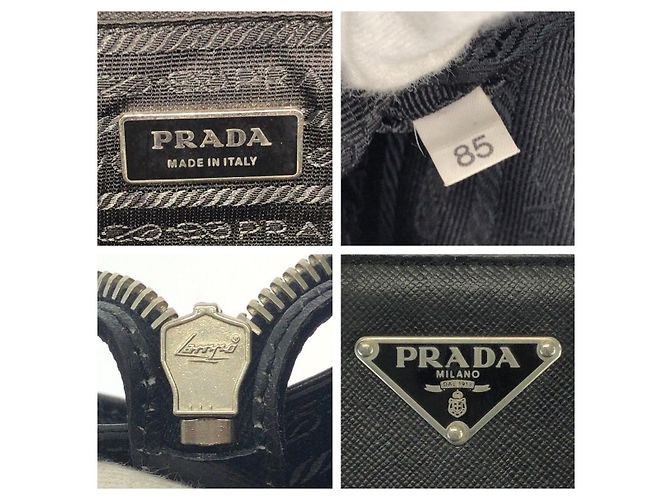 Maletín Prada Saffiano con logotipo triangular Negro - vista 4
