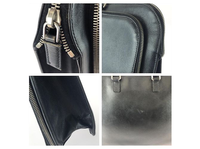 Maletín Prada Saffiano con logotipo triangular Negro - vista 5
