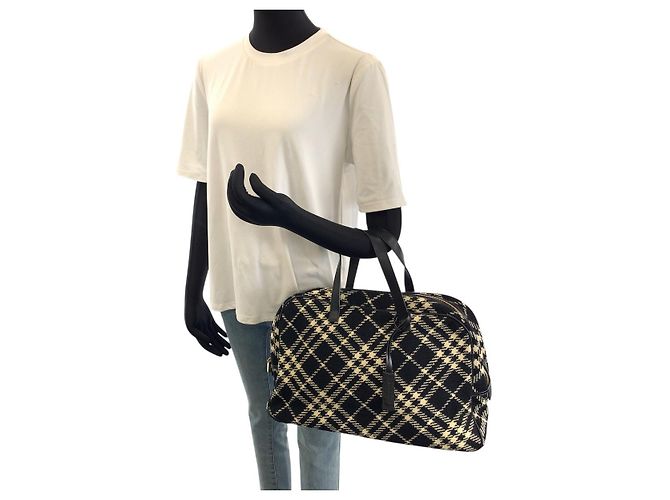 Borsa a mano Burberry Mini Boston Multicolore - vista 7