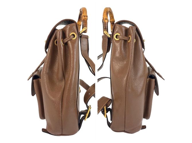Zaino Gucci Bamboo Marrone - vista 9