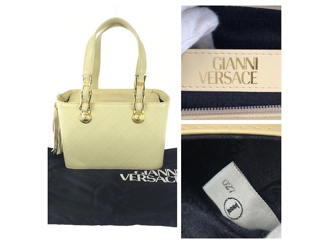 Bolsa Versace Sunburst com borlas Amarelo - vista 4