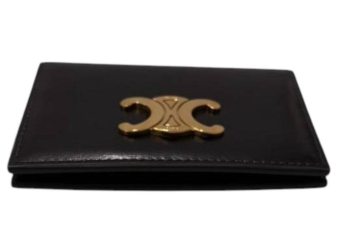 Céline Celine Triomphe Card Case Black - view 4