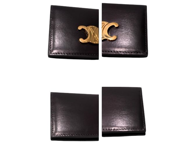 Céline Celine Triomphe Card Case Black - view 5