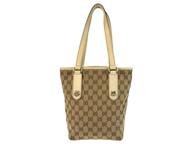 Bolso Tote Gucci GG Canvas Castaño Beige - vista 2