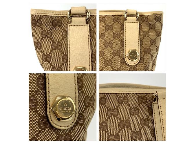 Bolso Tote Gucci GG Canvas Castaño Beige - vista 5