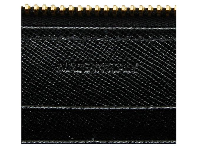 Portafoglio lungo con chiusura zip rotonda Prada 1M0506 Nero - vista 9
