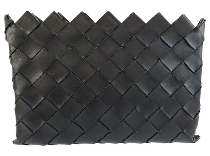Borsa a pochette Intrecciato Bottega Veneta Nero - vista 2