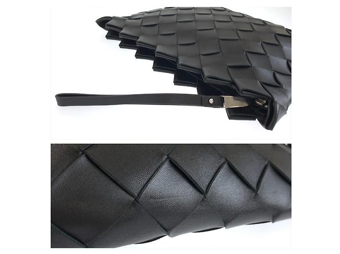Borsa a pochette Intrecciato Bottega Veneta Nero - vista 5