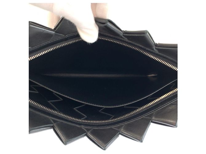 Borsa a pochette Intrecciato Bottega Veneta Nero - vista 8