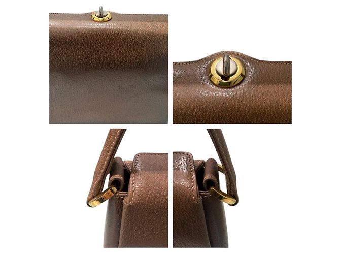 Borsa a mano Gucci in pelle di vitello Marrone - vista 6