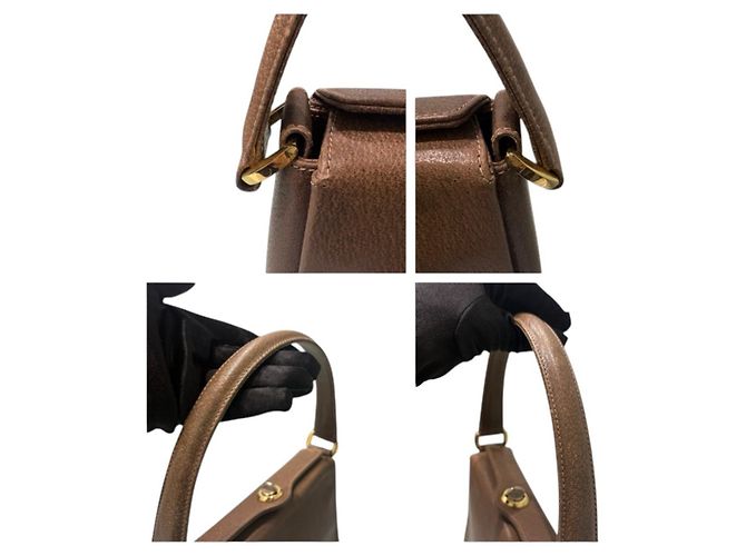 Borsa a mano Gucci in pelle di vitello Marrone - vista 7