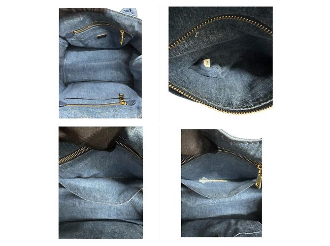 Bolso Tote Prada Canapa de Denim Azul - vista 6