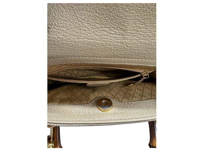 Borsa a tracolla Gucci Bamboo Marrone Beige - vista 6