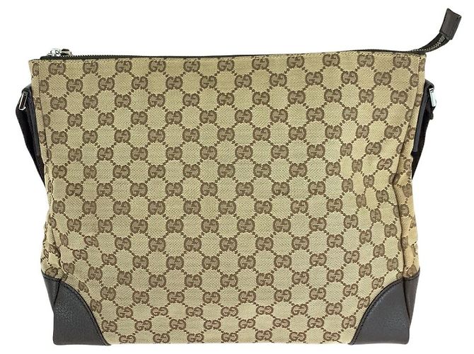 Borsa a tracolla Gucci GG Canvas 110054 Marrone - vista 2