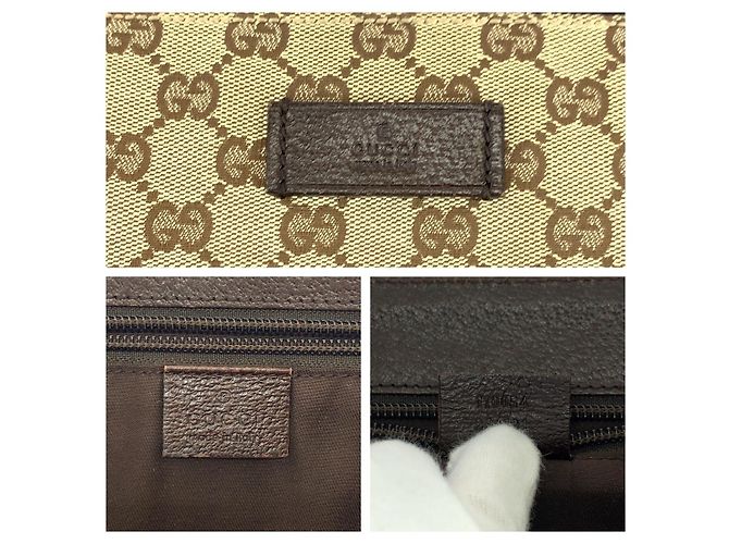Borsa a tracolla Gucci GG Canvas 110054 Marrone - vista 3