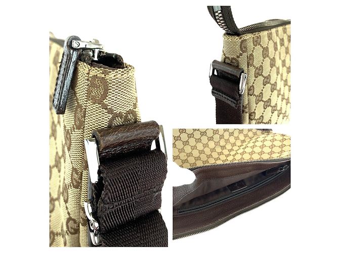 Borsa a tracolla Gucci GG Canvas 110054 Marrone - vista 6
