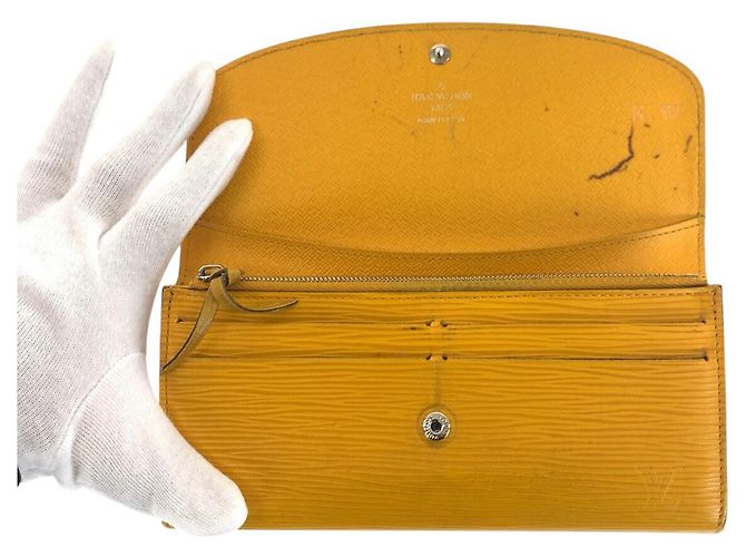 Louis Vuitton Portefeuille Emilie Long Wallet Giallo - vista 6