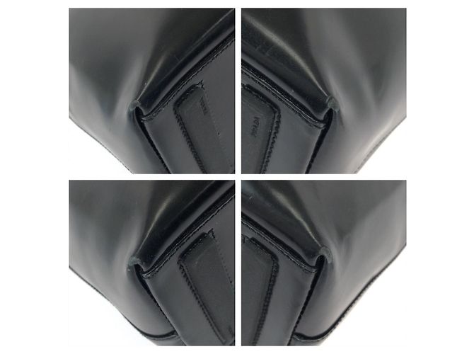 Saco Tote Prada em couro envernizado Preto - vista 3