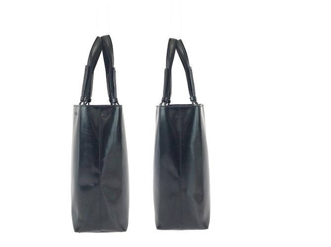 Saco Tote Prada em couro envernizado Preto - vista 8