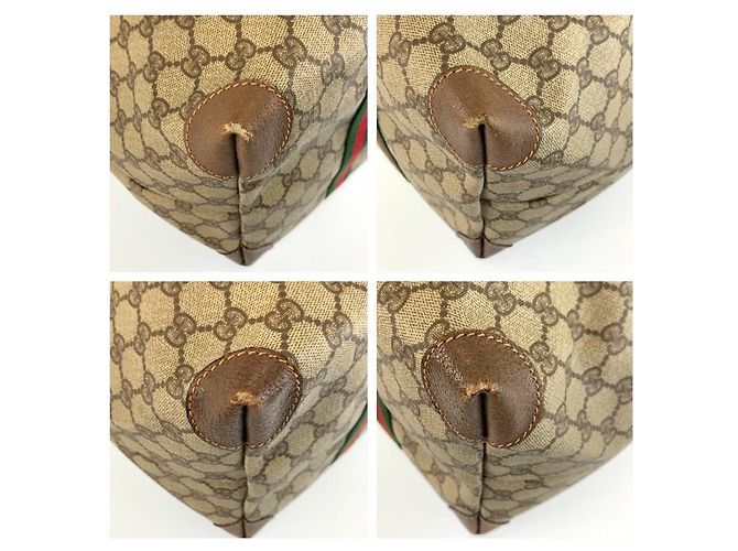 Borsa Tote Gucci Sherry Line Marrone Beige - vista 4