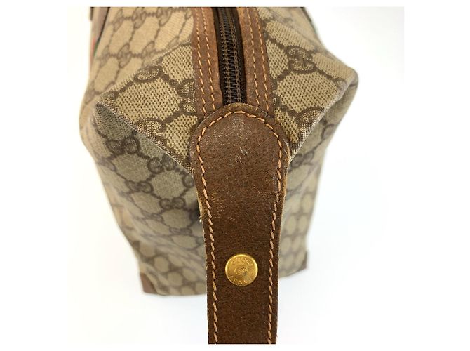 Borsa Tote Gucci Sherry Line Marrone Beige - vista 5