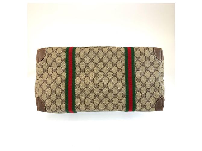 Borsa Tote Gucci Sherry Line Marrone Beige - vista 9