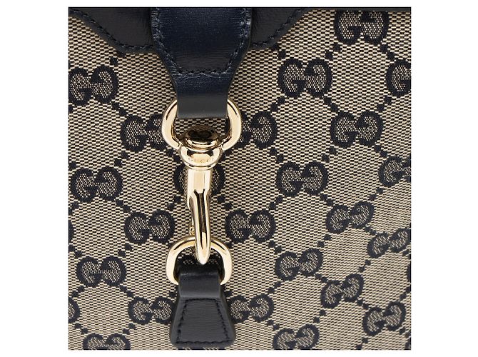 Borsa a secchiello piccola Jackie in tela GG Gucci Blu - vista 10