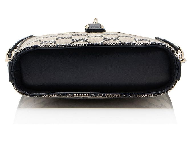 Borsa a secchiello piccola Jackie in tela GG Gucci Blu - vista 4