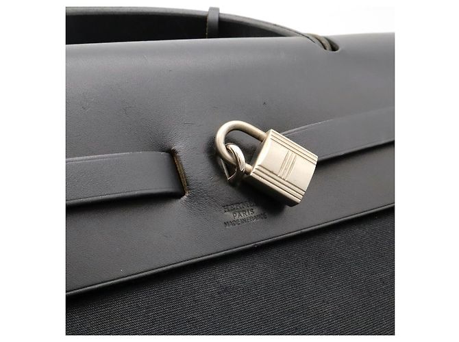 Hermès Hermes Herbag MM Schultertasche Schwarz - Ansicht 5
