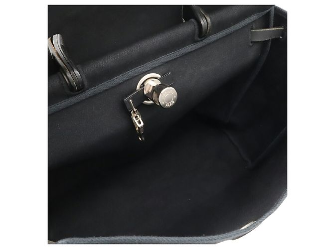 Hermès Hermes Herbag MM Schultertasche Schwarz - Ansicht 7