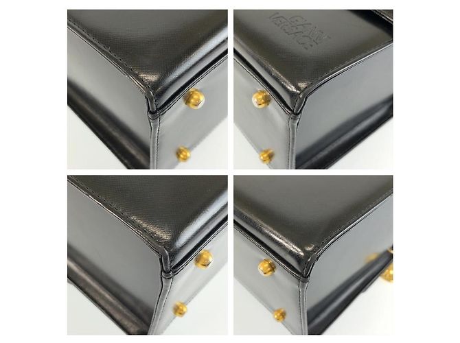 Versace Sunburst Vanity Bag aus Lackleder Schwarz - Ansicht 4