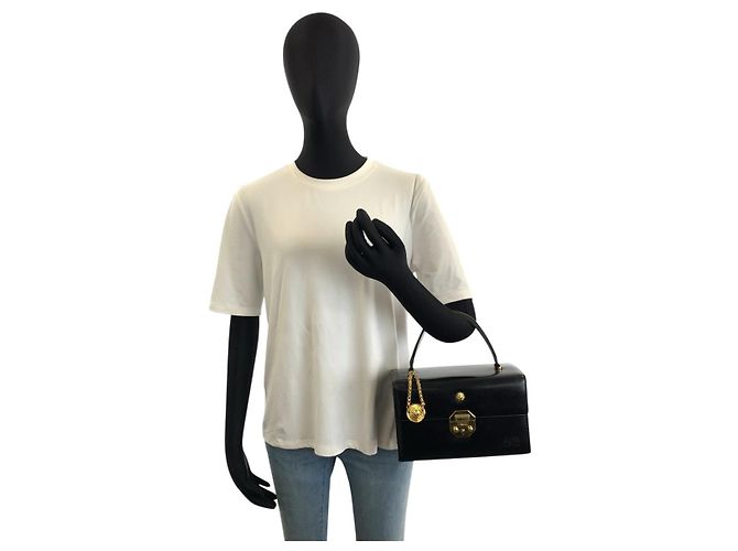 Versace Sunburst Vanity Bag aus Lackleder Schwarz - Ansicht 6