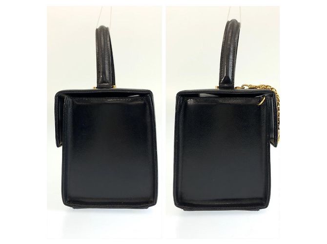 Versace Sunburst Vanity Bag aus Lackleder Schwarz - Ansicht 7