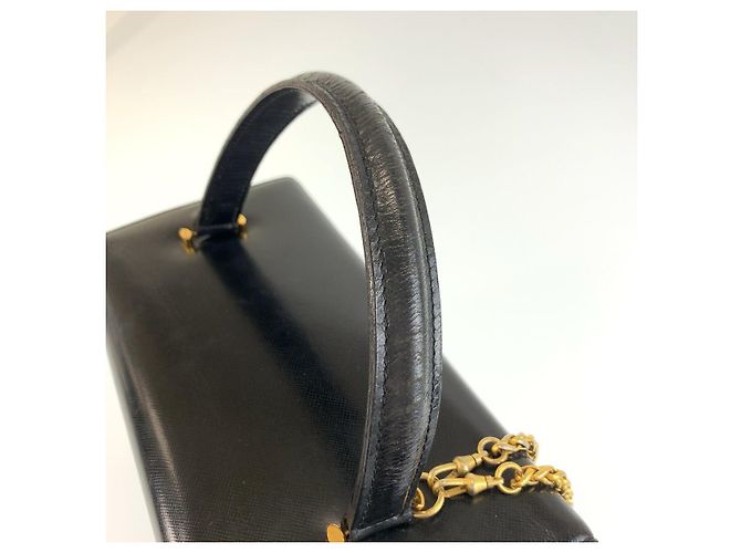Versace Sunburst Vanity Bag aus Lackleder Schwarz - Ansicht 8