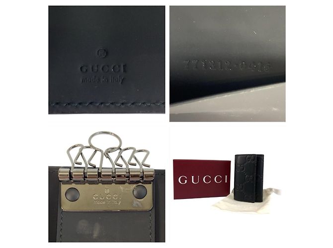 Gucci Rubber Effect Key Case Black - view 3