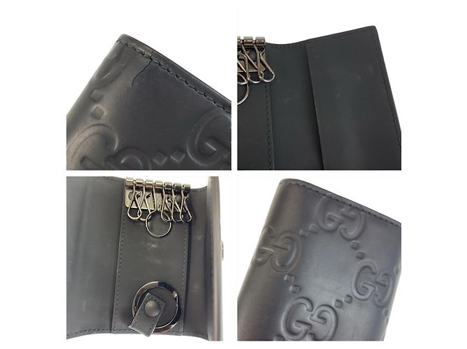 Gucci Rubber Effect Key Case Black - view 7