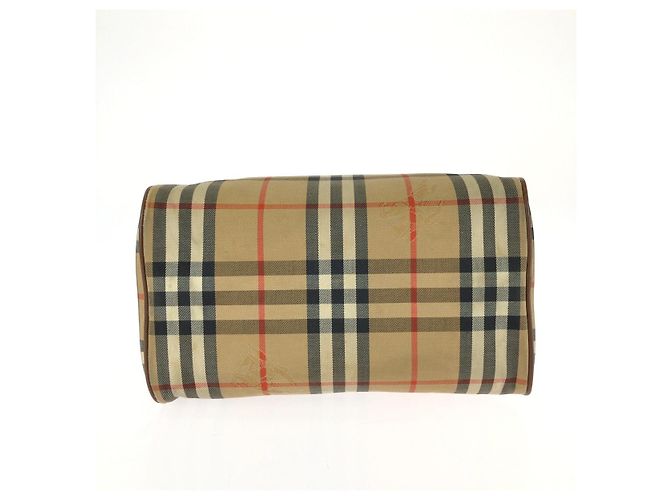 Borsa Mini Boston Burberry Vintage Check Marrone Beige - vista 10