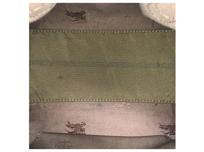Borsa Mini Boston Burberry Vintage Check Marrone Beige - vista 9