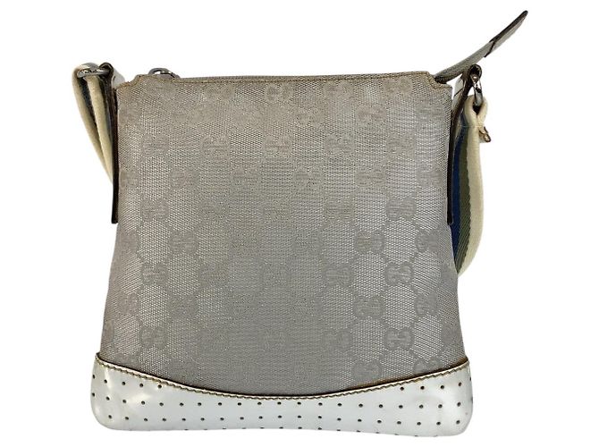 Borsa a tracolla Gucci Sherry Line GG Canvas Grigio - vista 2