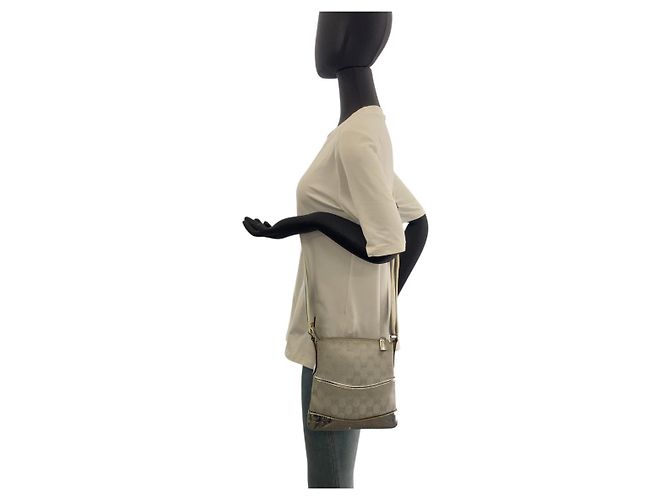 Borsa a tracolla Gucci Sherry Line GG Canvas Grigio - vista 8